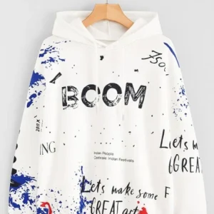 White full-sleeve men’s sweatshirt with a soft, comfortable fabric and a clean, minimal design.