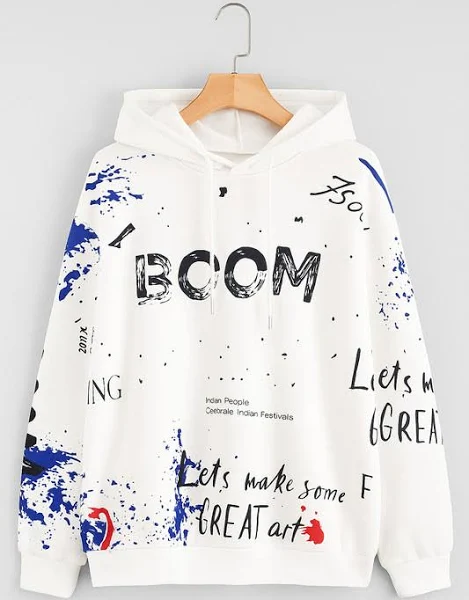 White full-sleeve men’s sweatshirt with a soft, comfortable fabric and a clean, minimal design.