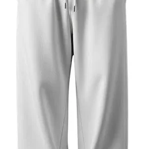 Men’s wide-leg loose-fit solid track pants with a relaxed silhouette, soft fabric, and trendy streetwear style.